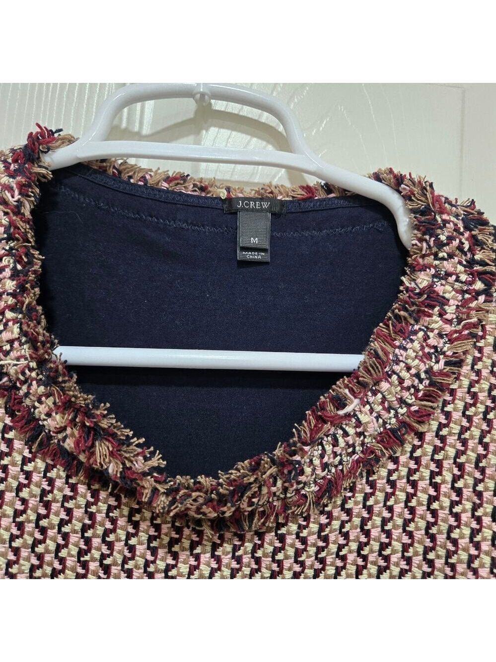 J.Crew Silk Blend Tweed Front Tee Medium Preppy Quiet Luxury - Picture 9 of 9